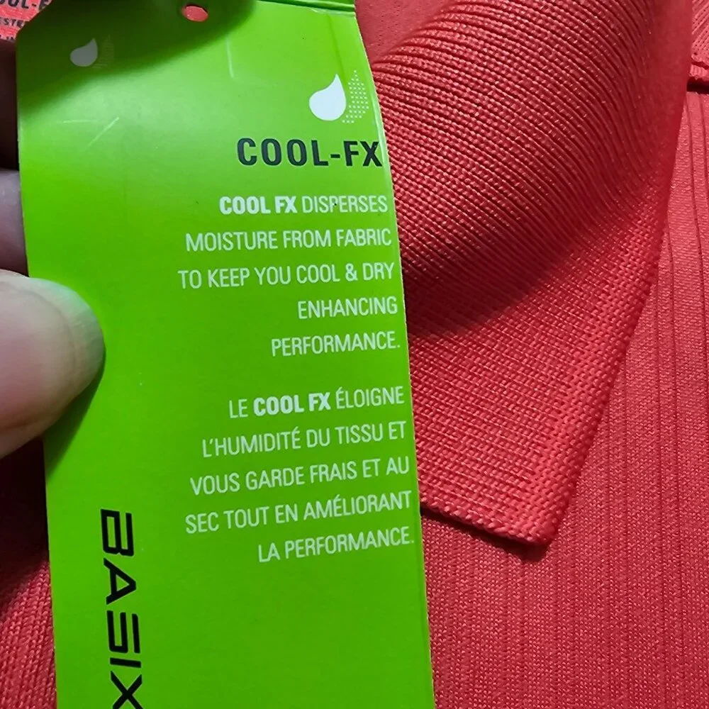 Izod‎ Men's Cool FX Performance Polo Shirt L/G Salmon - Picture 7 of 16